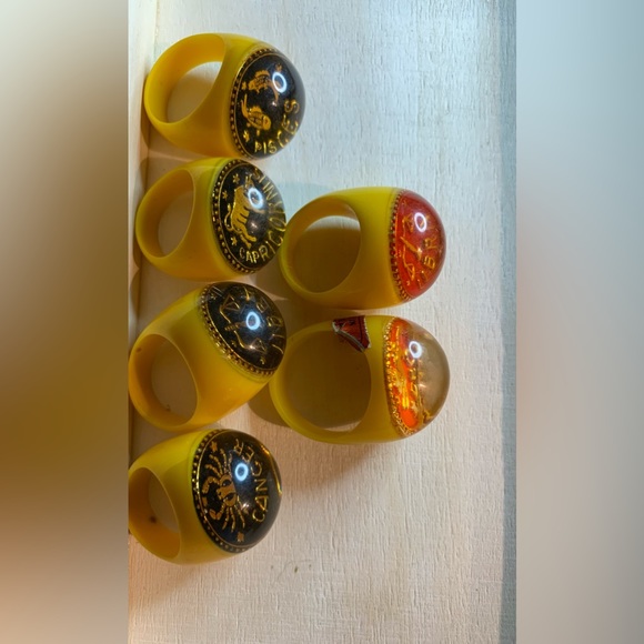 zodiac CANCER dome NEW Vintage cocktail ring - Picture 7 of 11